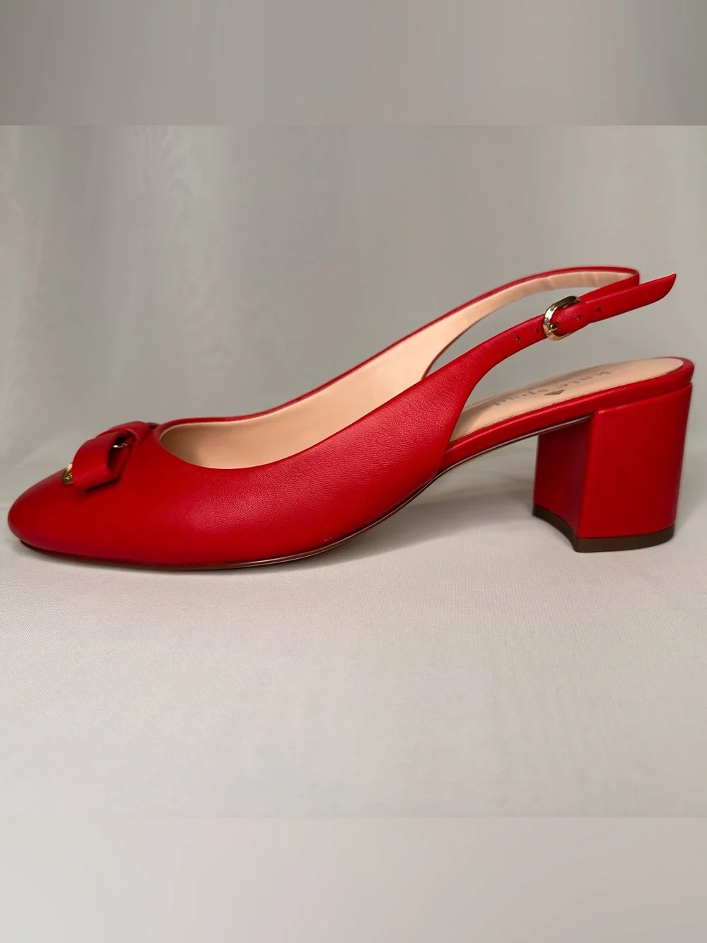 kate spade Red Slingback Block Heel Pumps